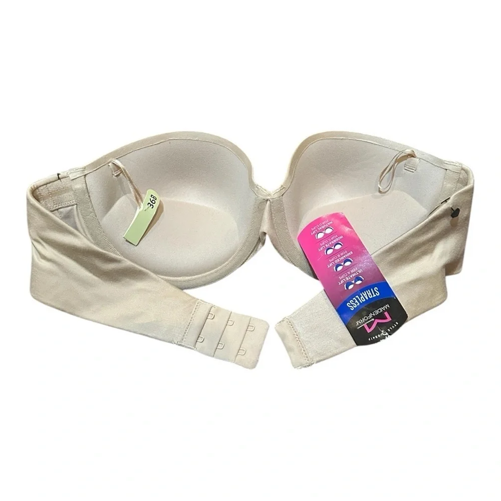 Maidenform Comfort Devotion Custom Lift Strapless Bra 36B, Nude, Style: 9417 - Picture 4 of 6